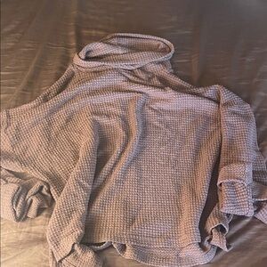 Cozy Women's Waffle Knit Sweater - Mauve